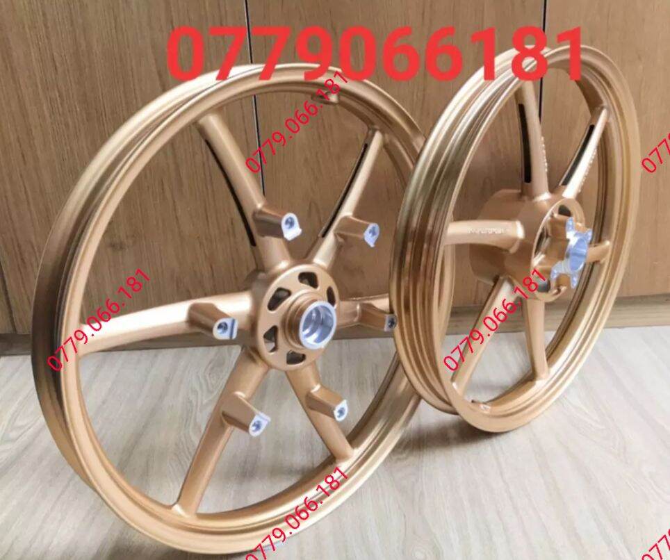 BÁNH MÂM SONIC X MODE 6 CÂY CÓ 3 MÀU VÀNG ĐỒNG ĐEN TRẮNG BẠC SIZE 1.6 TRƯỚC SAU GẮN VỪA NHƯ ZIN KHÔNG CHẾ