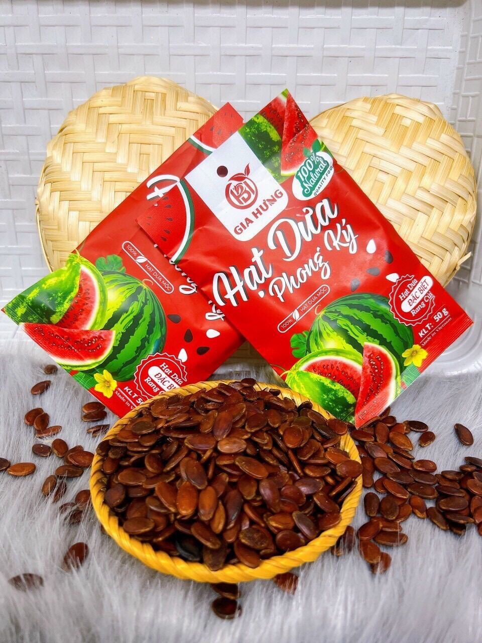 hạt dưa phong ký bịch 500gram .