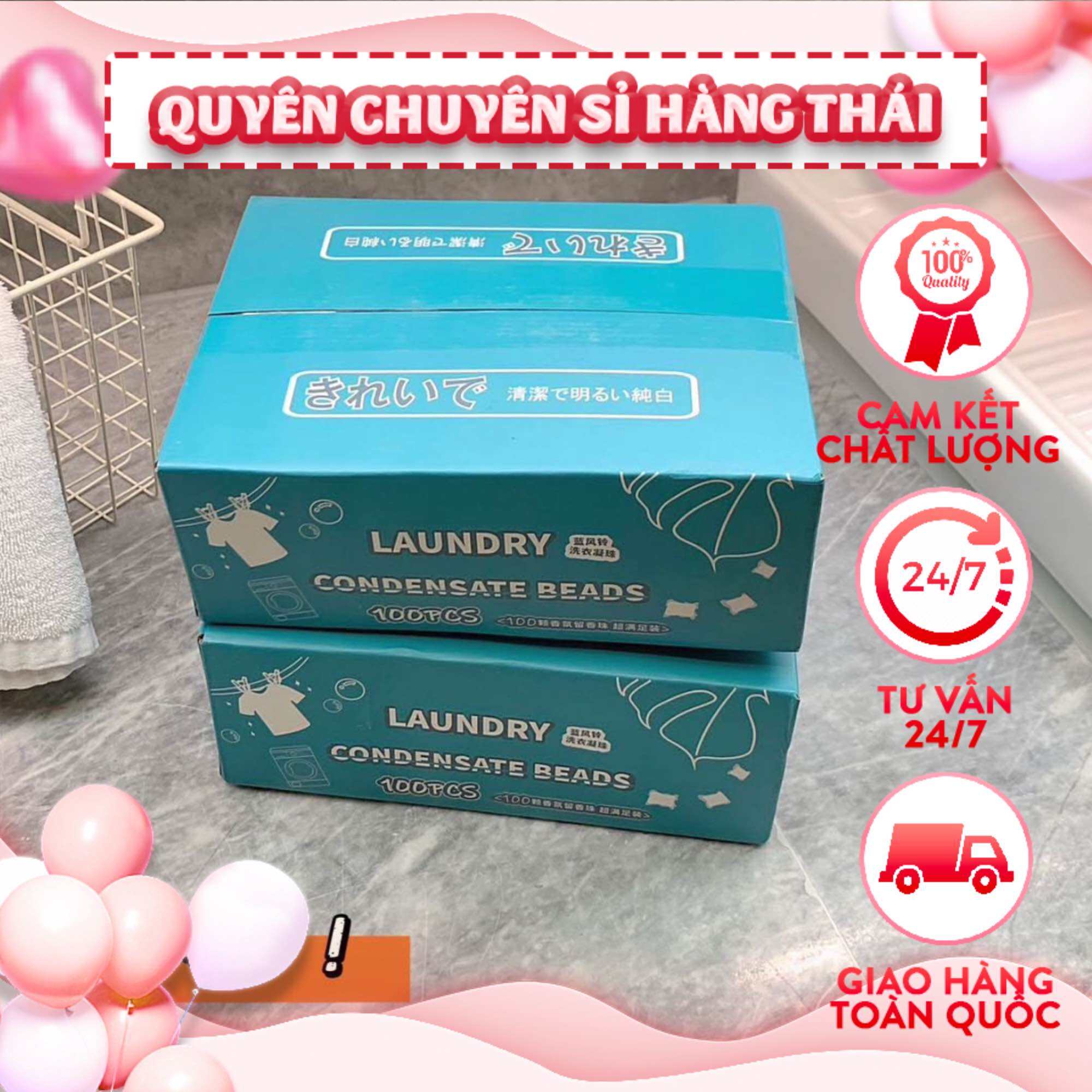 Thùng 100 viên giặt laundry condensate beads