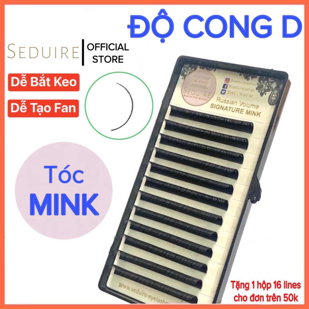 Mi khay seduire độ cong d tóc mink