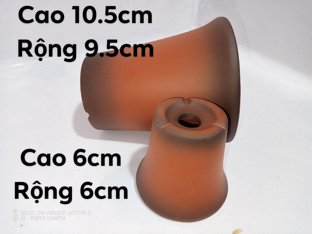 Bộ 2 cái chậu trụ đứng trồng cây mini,chậu trồng sen đá,cây cảnh để bàn