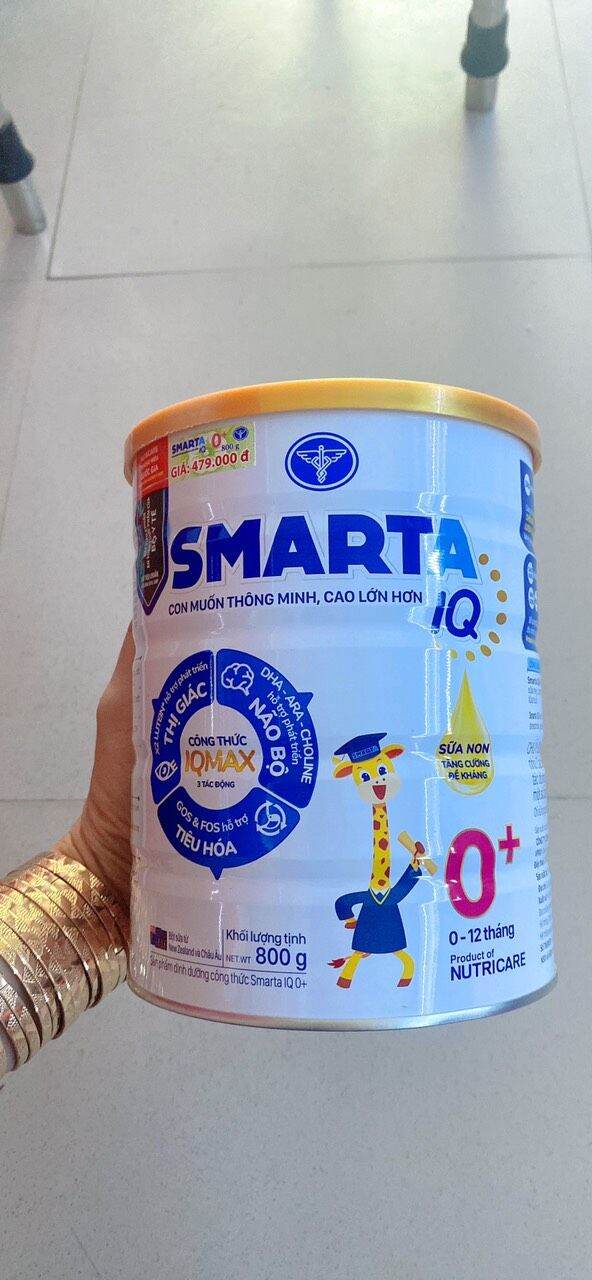 Sữa bột nutricare smarta grow iq 0+ loại 800g giúp trẻ phát triển trí não