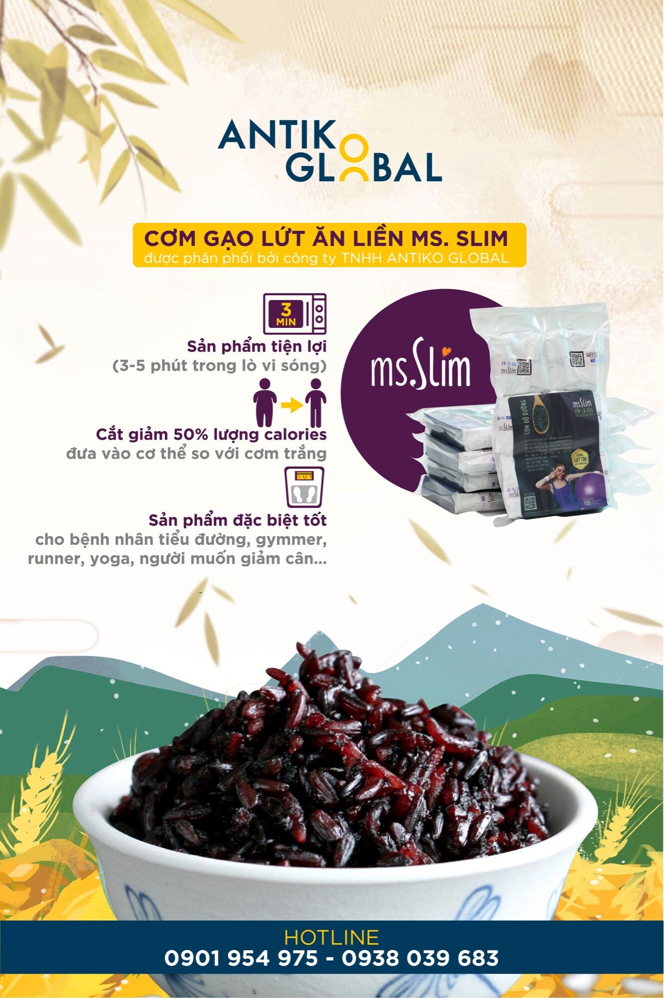Cơm gạo lức ăn liền ms Slim