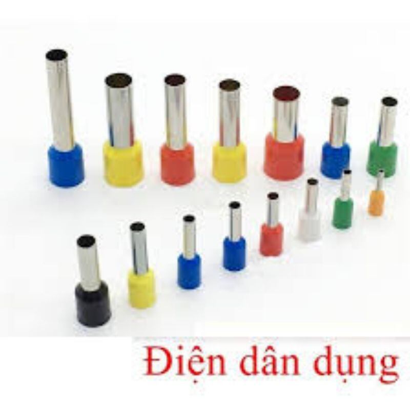 100 cái ĐẦU cos pin rỗng (pin thông) túi 100c