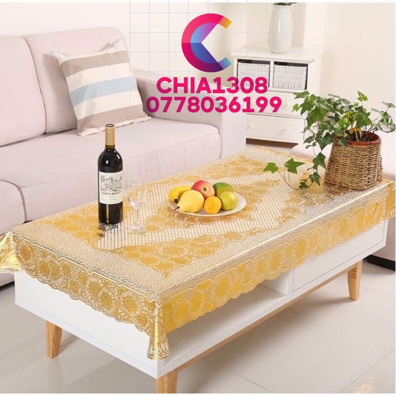 Khăn trải bàn phòng khách cao cấp kích thước rộng 80cm, dài 120cm hoa văn nổi siêu sang, siêu rẻ