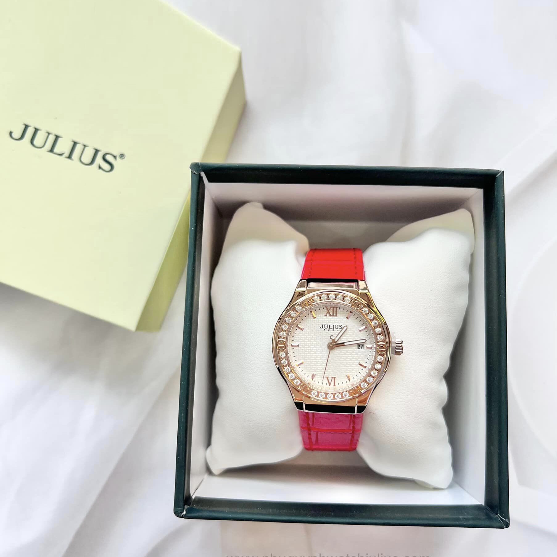 Đồng hồ nữ Julius JA-1395 dây đa đính đá
