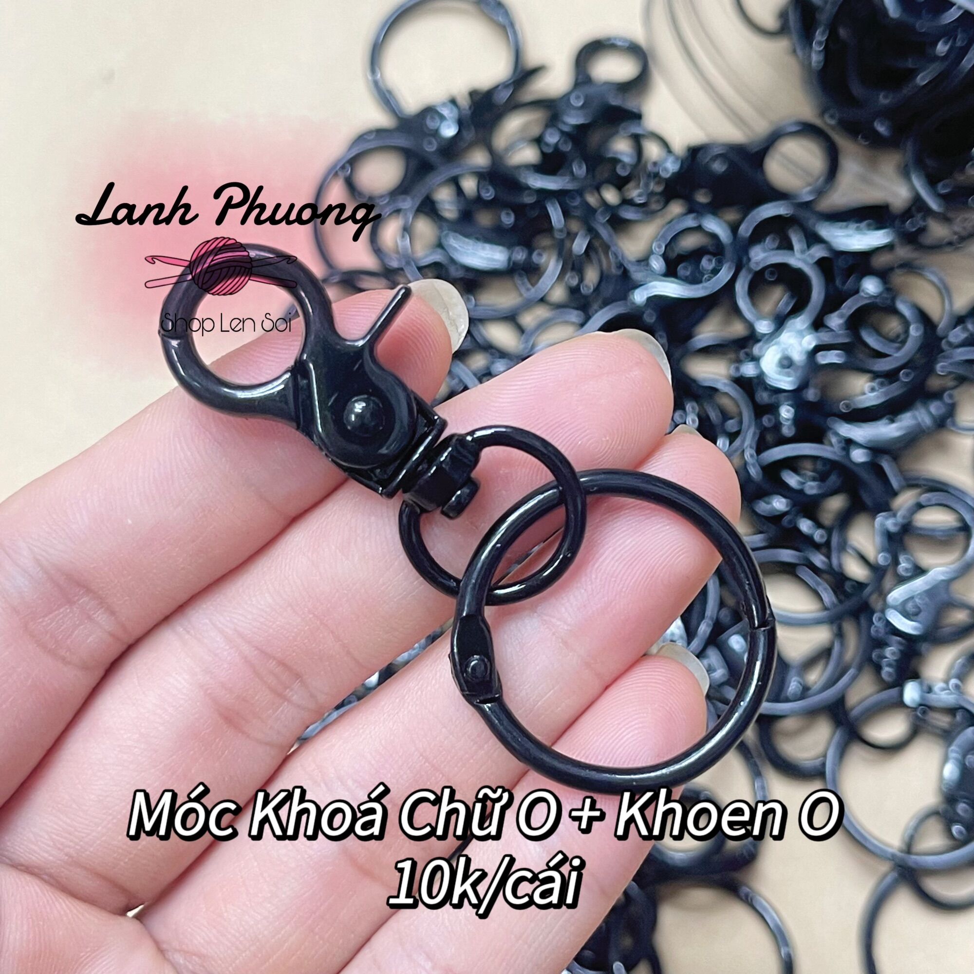 Móc Khoá Chữ O + Khoen O (1cái)