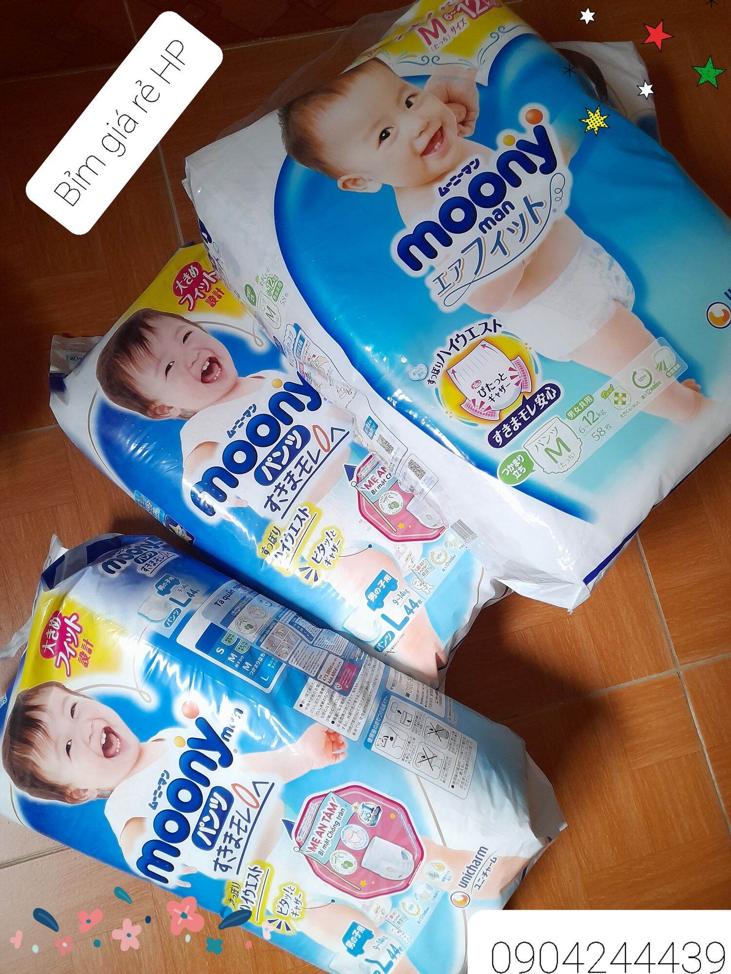 Combo 2 bịch bỉm quần L Moony Nhật