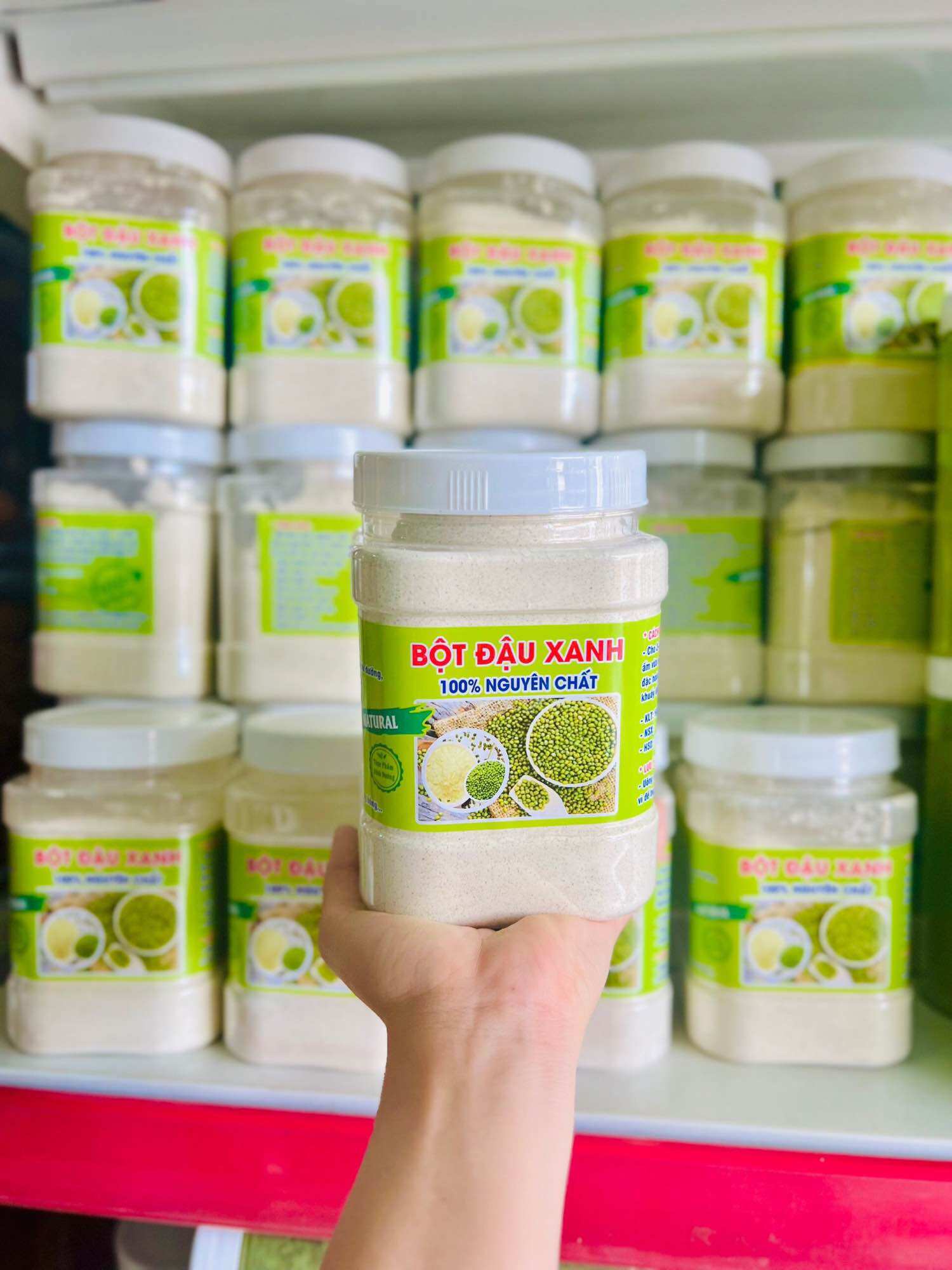 Bột đậu xanh rang xay nguyên chất hộp 500gr