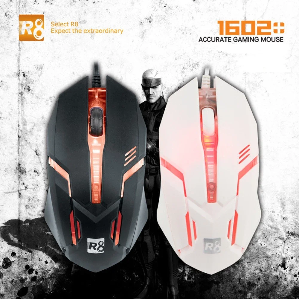 Chuột chơi Game R8 1602 đèn led nhiều màu 