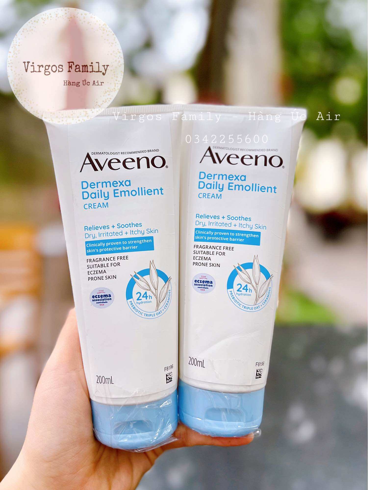 Kem dưỡng da chàm, da khô, viêm da Aveeno Dermexa Daily Emollient Cream 200ml
