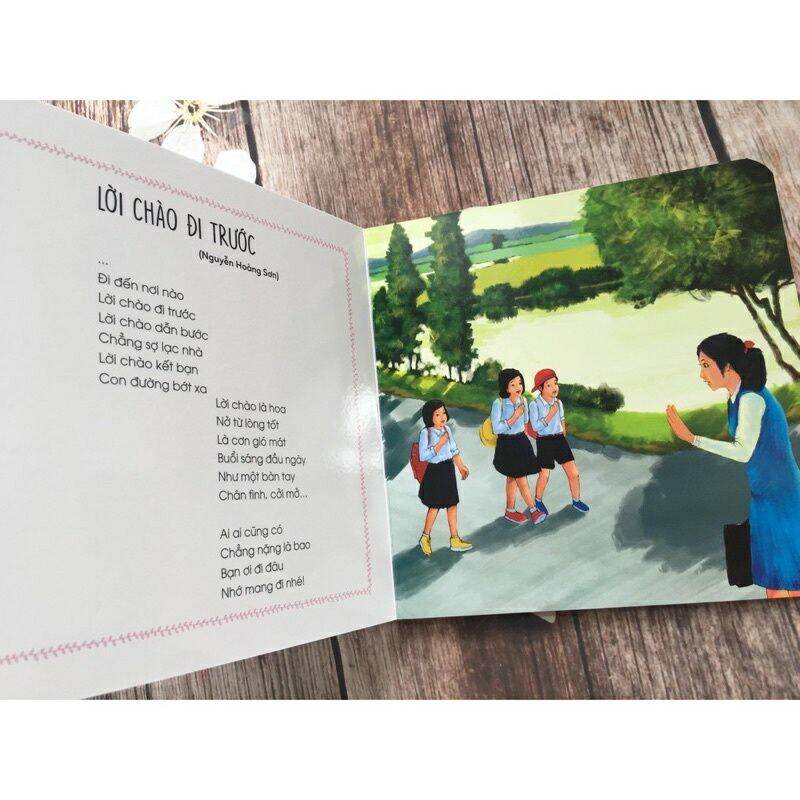 Sách - Thơ Cho Bé Học nói (Dành Cho Bé 0-3 Tuổi các trang đều là bìa cứng chống nước)