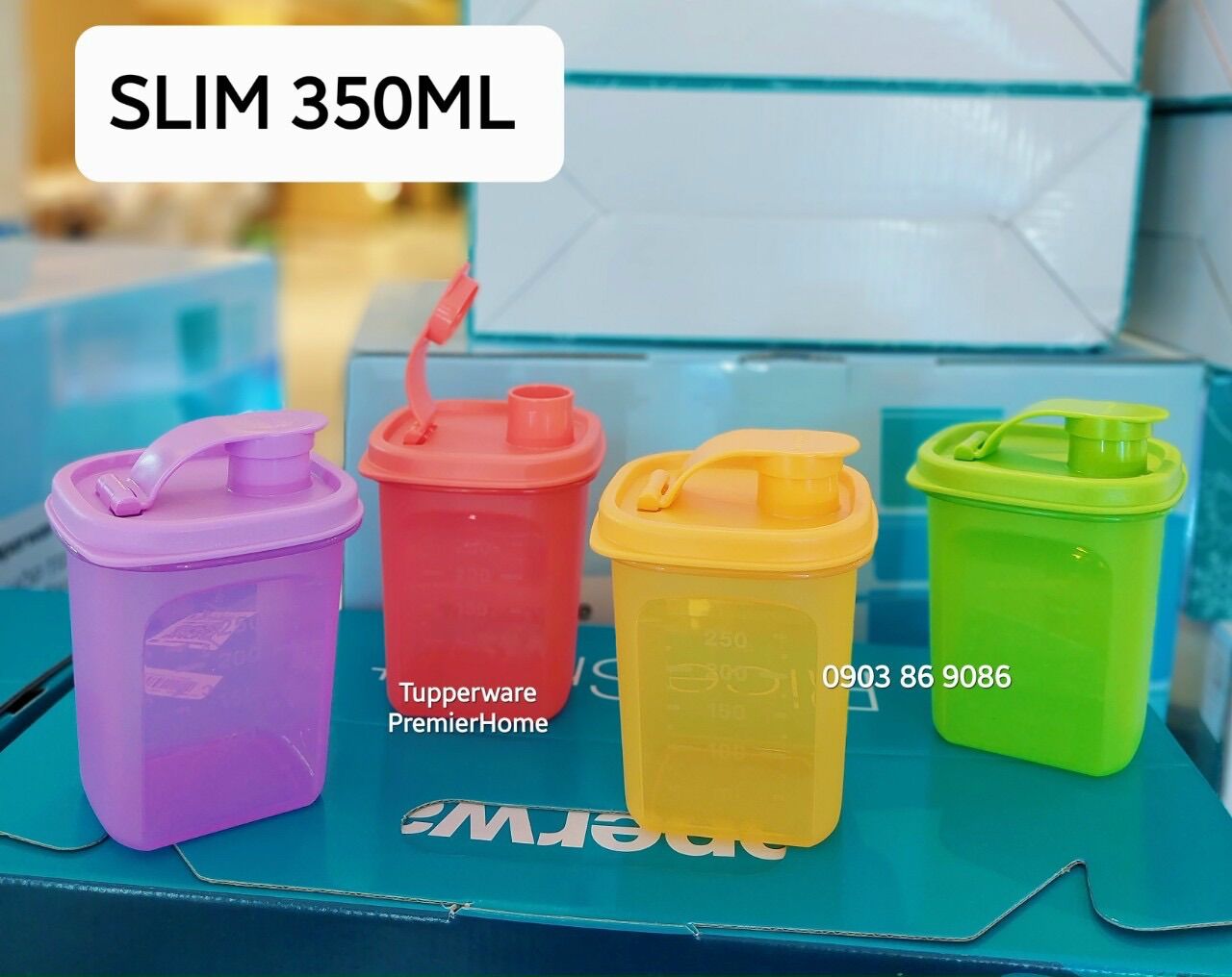 [HCM]BÌNH NƯỚC SLIM LINE PITCHER 350ml (inbox chọn màu)