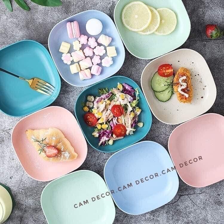 Set 8 đĩa nhựa lúa mạch- dĩa nhựa lúa mạch hàng vào cấp