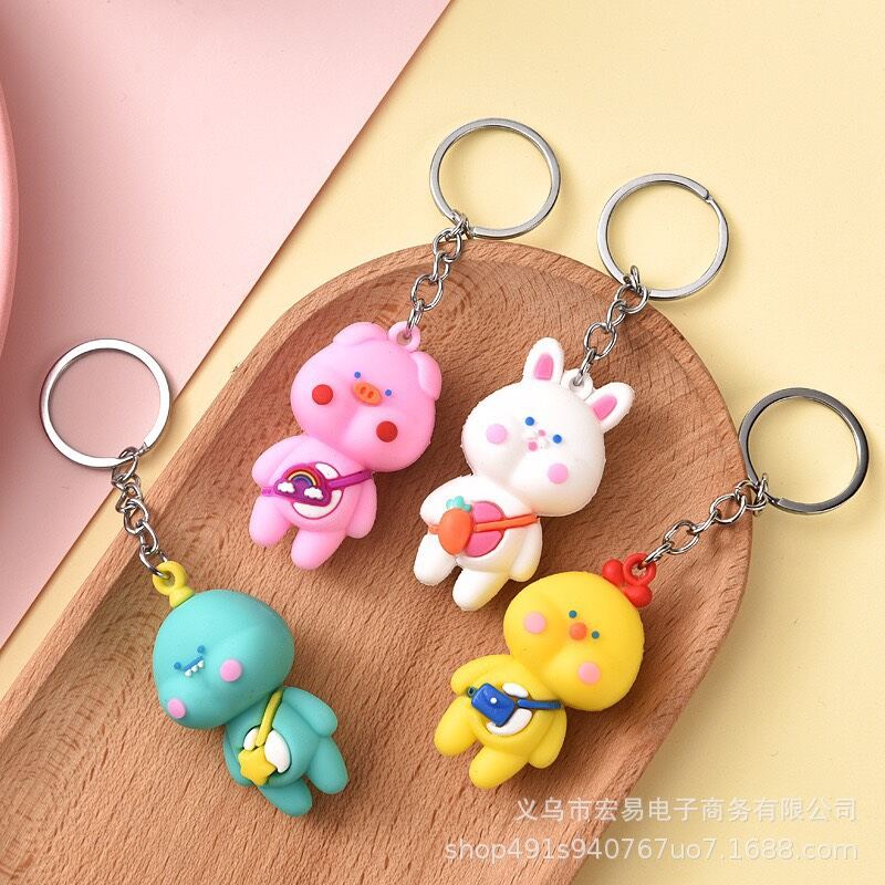 Móc khoá nhựa hình thú xinh