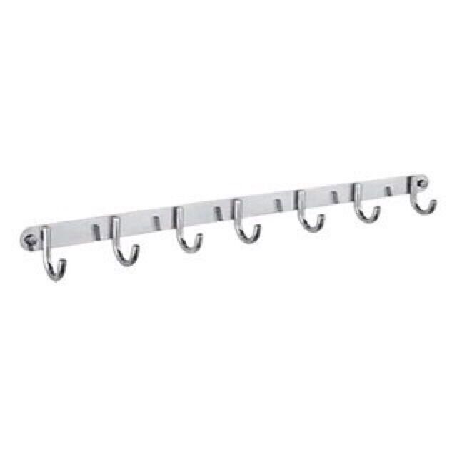 Mắc treo quần áo inox 7 mấu gắn tường