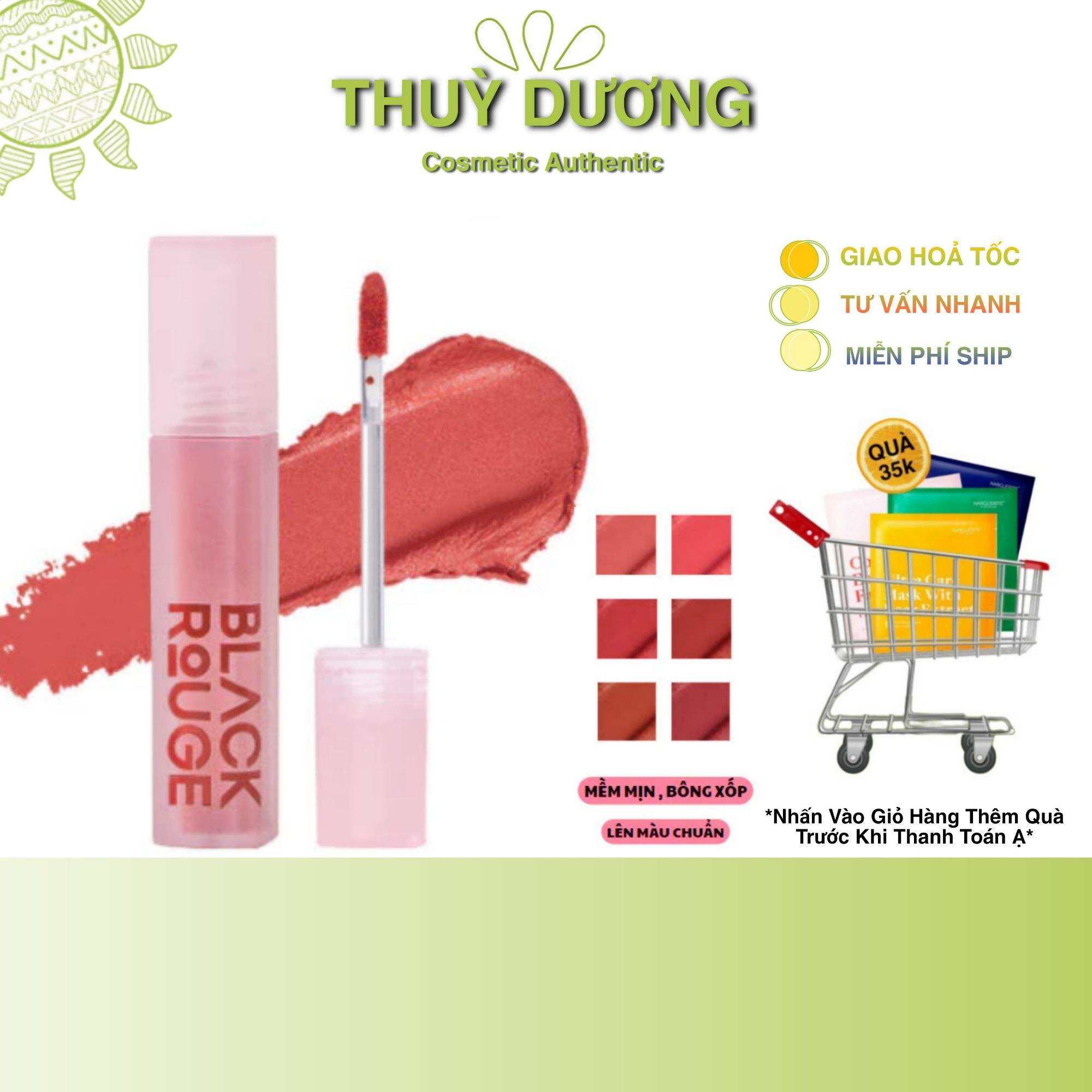 Son kem nhung lì Black Rouge Muddish Cushion Velvet mẫu mới nhất