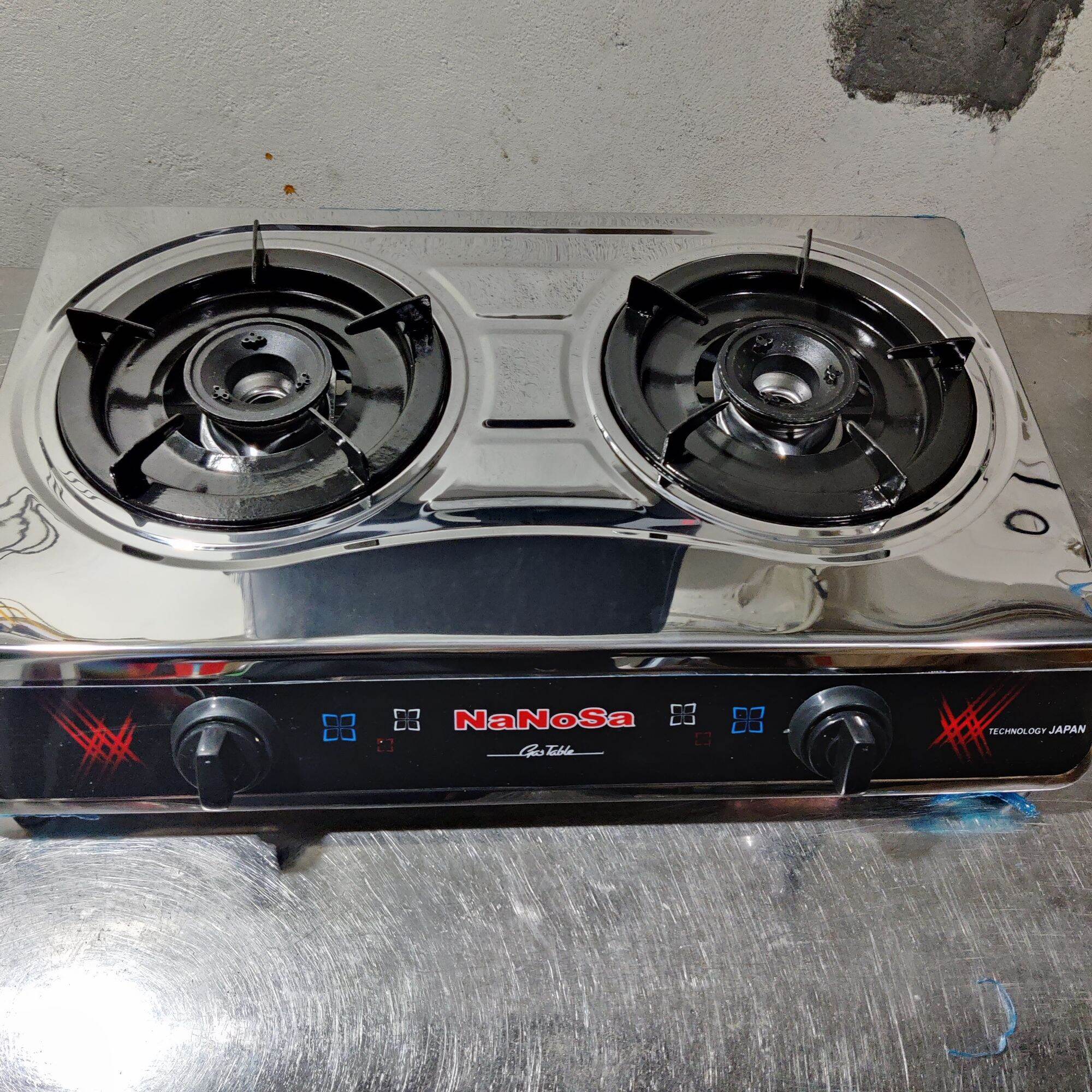 Bếp gas đôi mặt inox. tặng dây gas