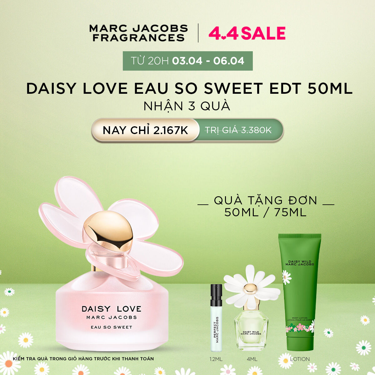 Until 12.10 |   15% Off] Marc Jacobs Daisy Love Eau so Sweet Edt Women's Perfume 50ml