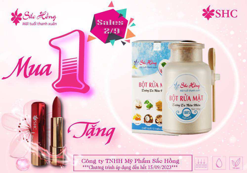 BỘT RỬA MẶT THIÊN NHIÊN SẮC HỒNG