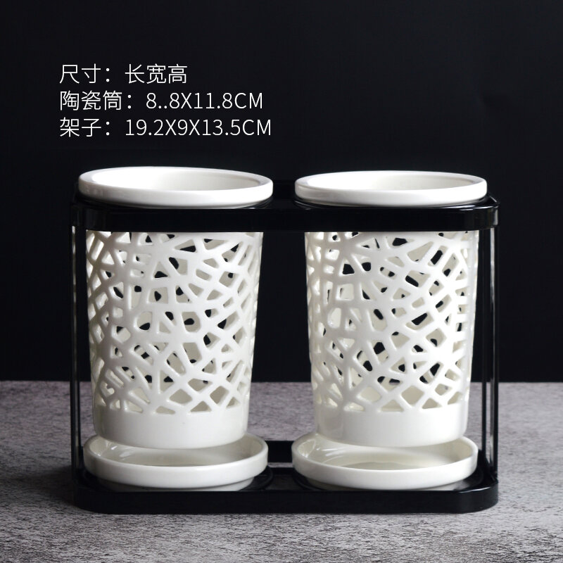 Ống đũa đựng bắc âu giá đựng đồ hộp đũa gốm sứ ống đũa ống đũa giá đựng đồ ống đũa lồng đũa giá gỗ gia dụng