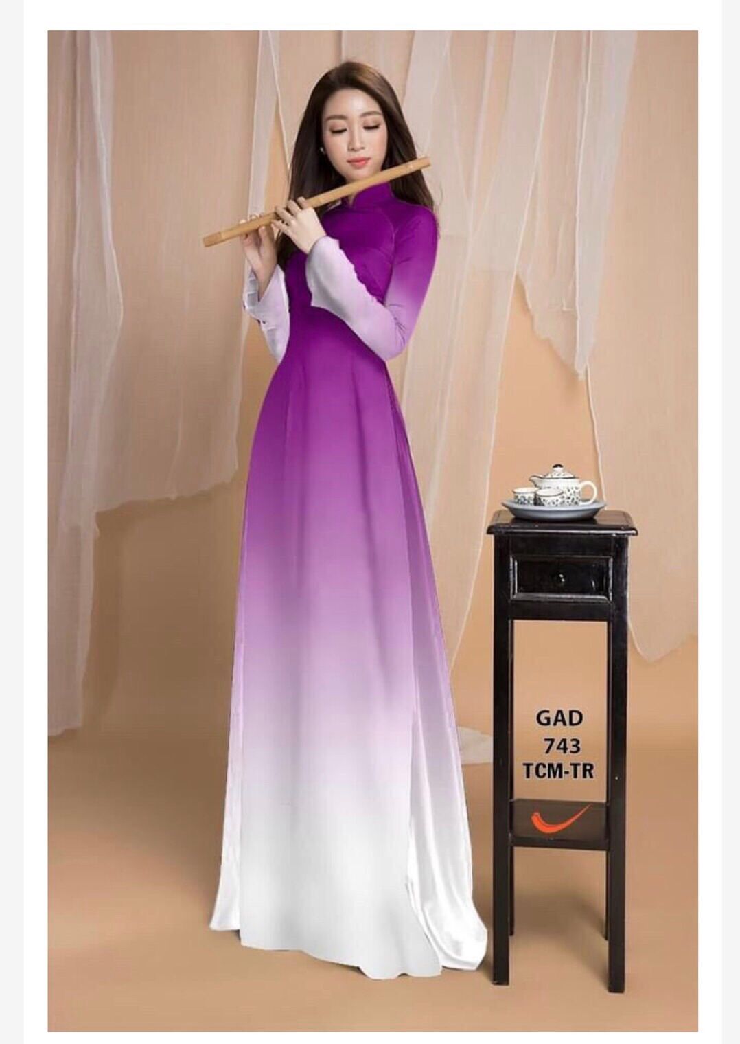 Vải áo dài chuyển sắc