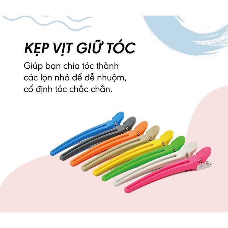 🏵Set 10 Cây Kẹp Vịt Tóc Nhiều Màu (Dài 10cm, hình thật)