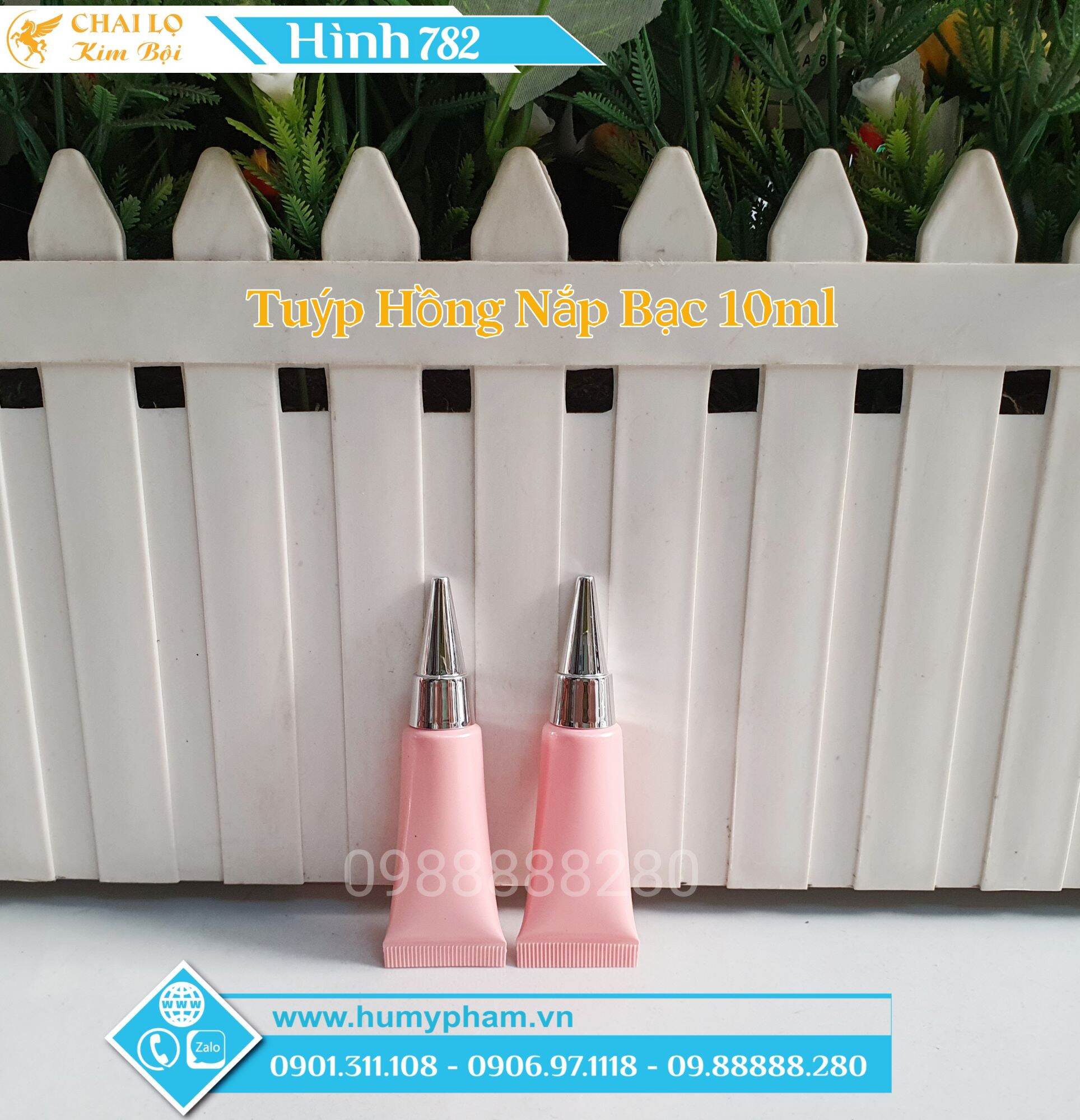 Tuýp nhựa chiết mỹ phẩm - tuýp hồng 10ml - 20ml - 50ml