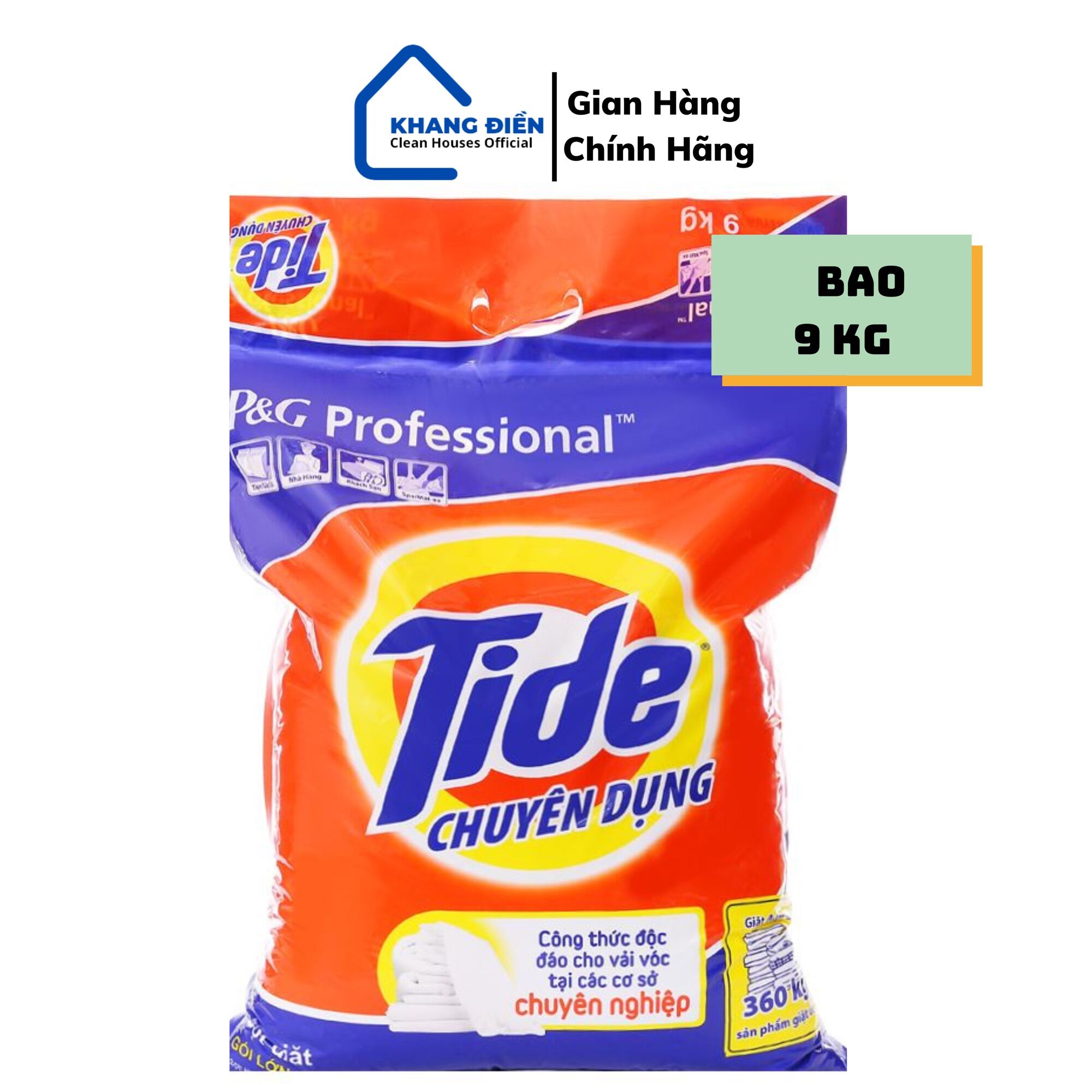 Bột giặt Tide chuyên dụng 9kg - CAM KẾT CHÍNH HÃNG