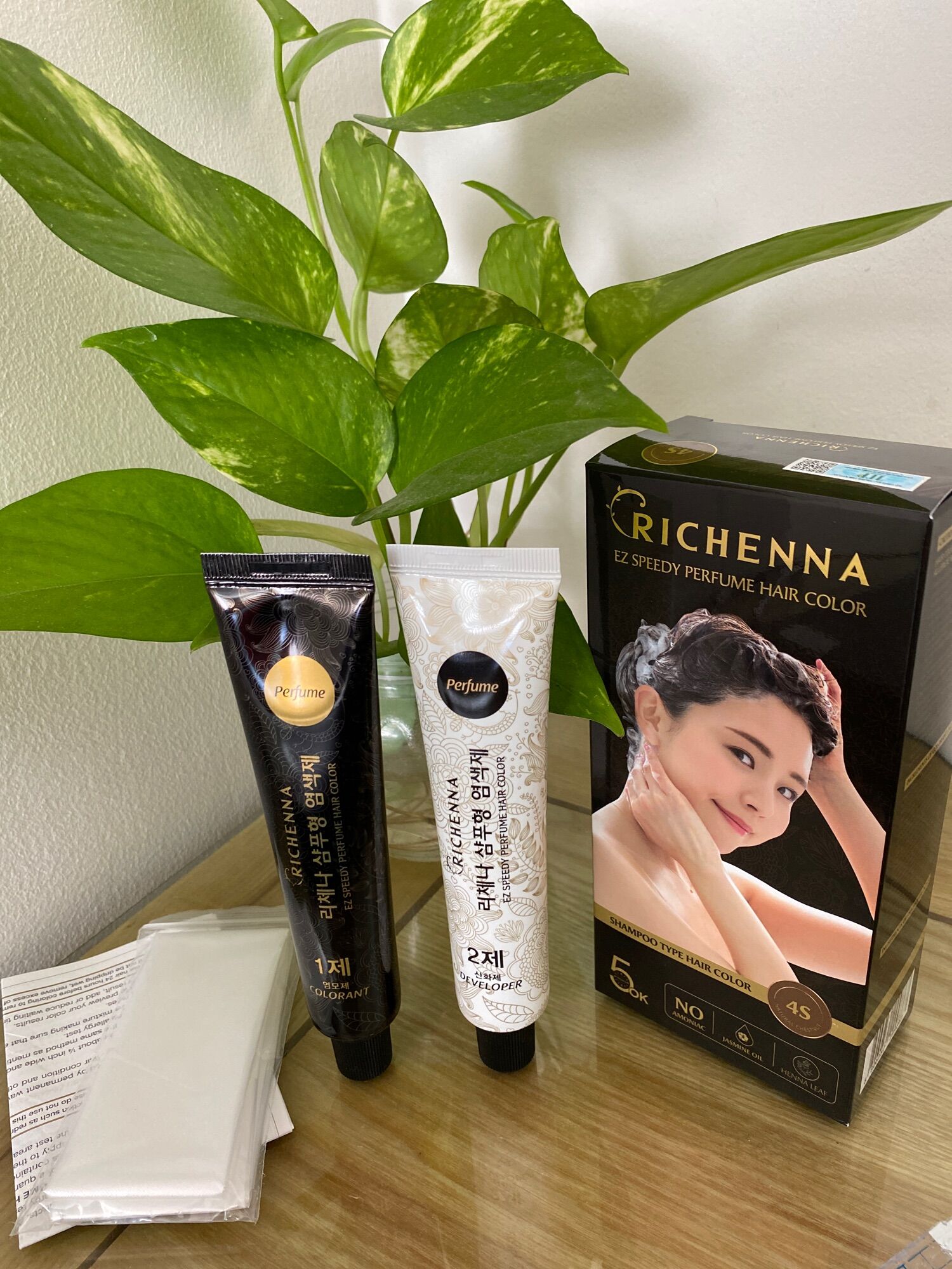 Dầu gội nhuộm tóc RICHENNA - Hàn Quốc - 40gr+40gr - xuất xứ Hàn Quốc