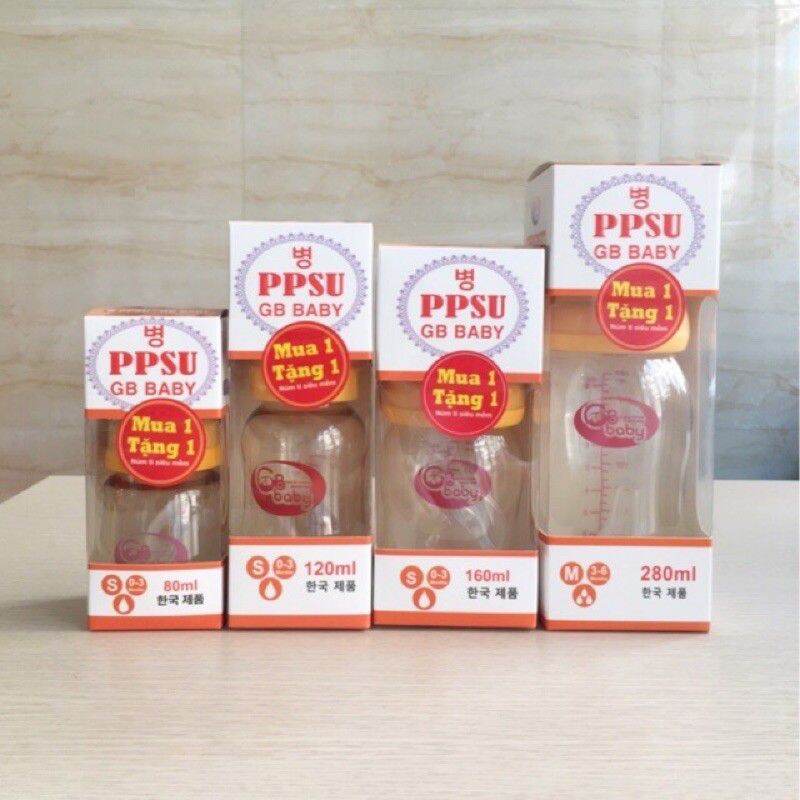 bình sữa PPSU-Gb baby (120ml cổ hẹp) có van chống sặc