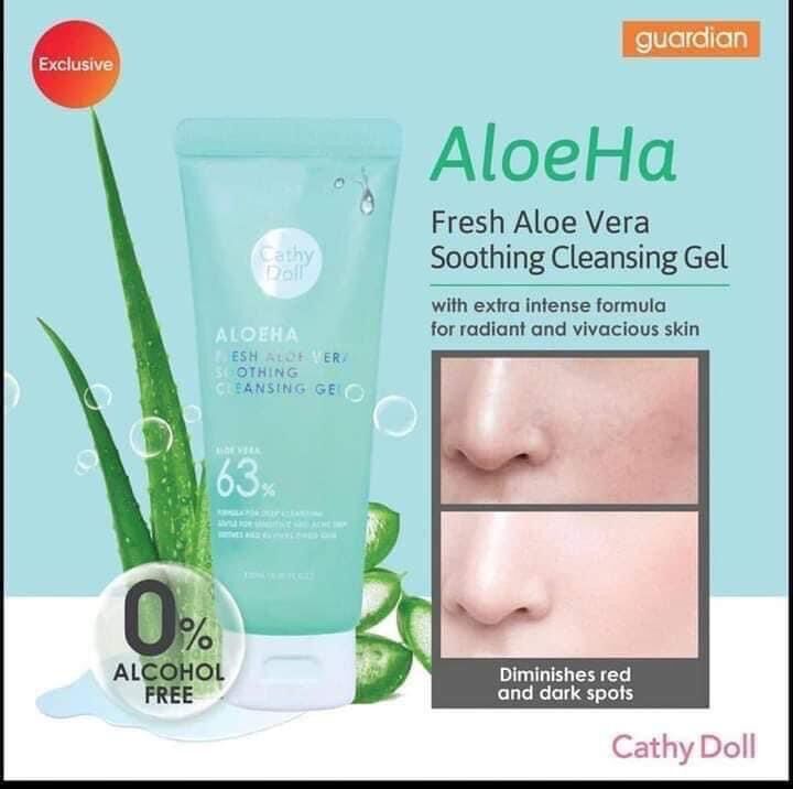Gel rửa mặt cathy doll aloeha 120ml thái lan