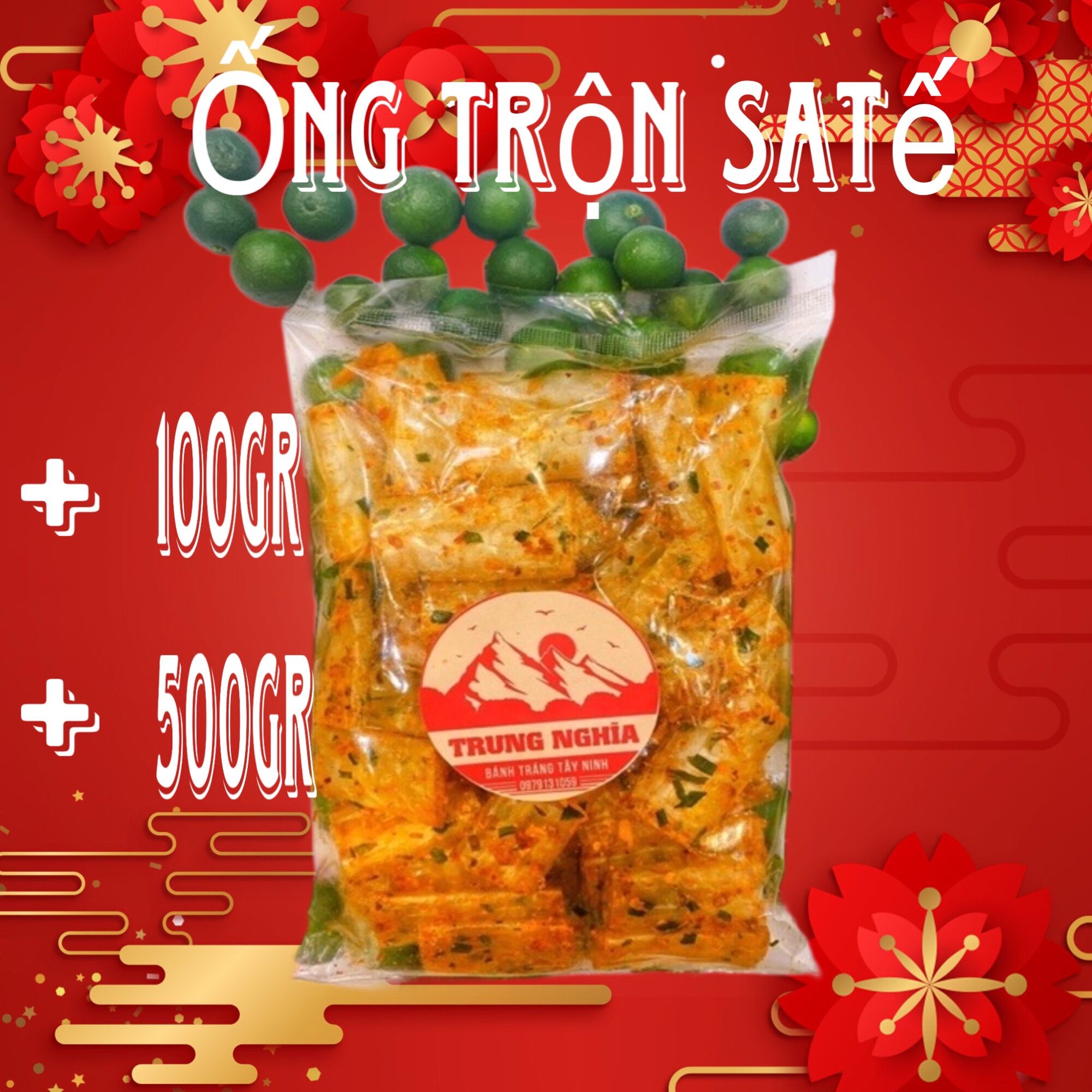 Bánh Tráng Ống Trộn Sate Tôm