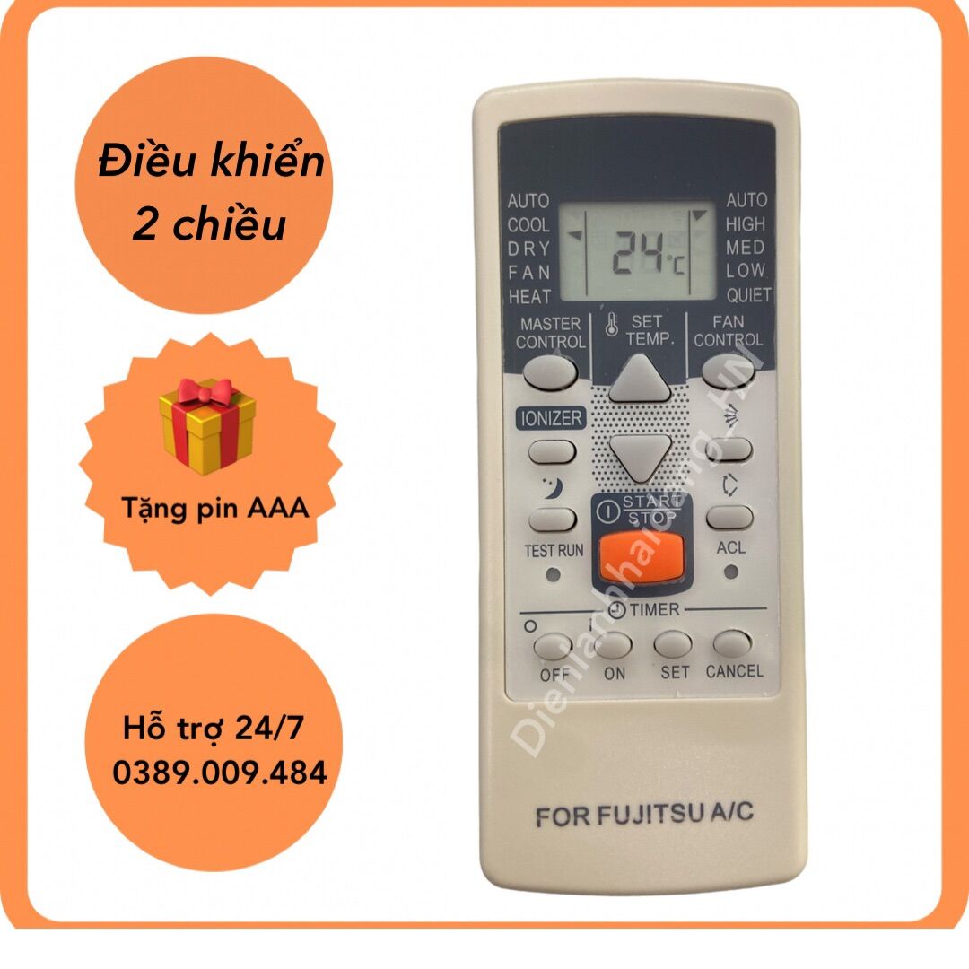 Điều khiển điều hoà Fujitsu General nút vàng - Remote máy lạnh Fujitsu General