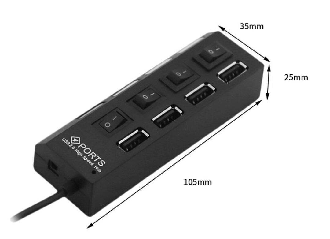 Hub Chia 4 Cổng Usb 2.0 Tốc Độ Cao Cho Pc Laptop