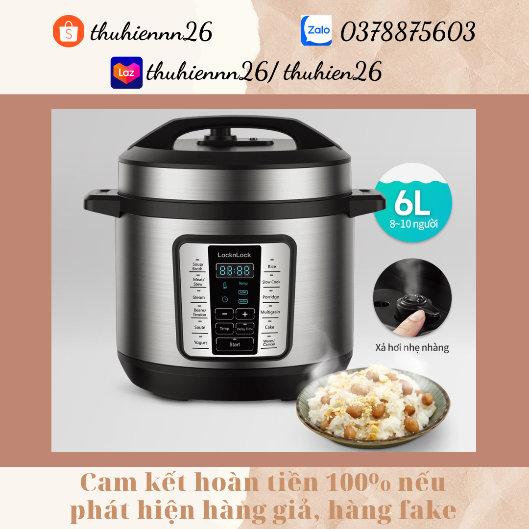 Nồi áp suất điện tử Lock&Lock 6L