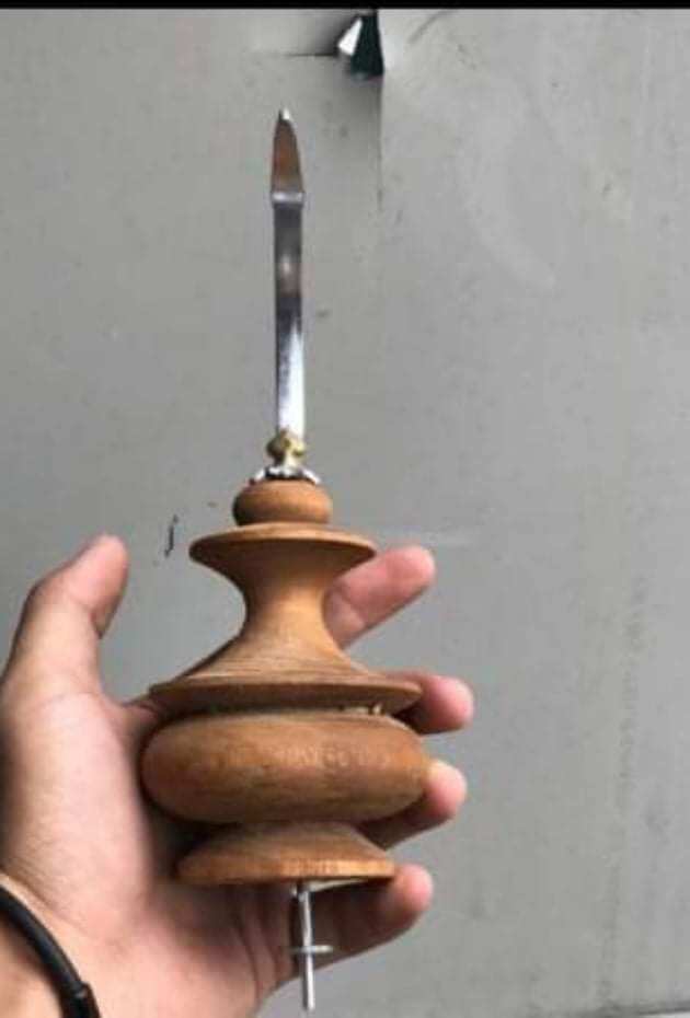 Combo móc nậm huế lồng chim( chất liệu inox và gỗ vàng)