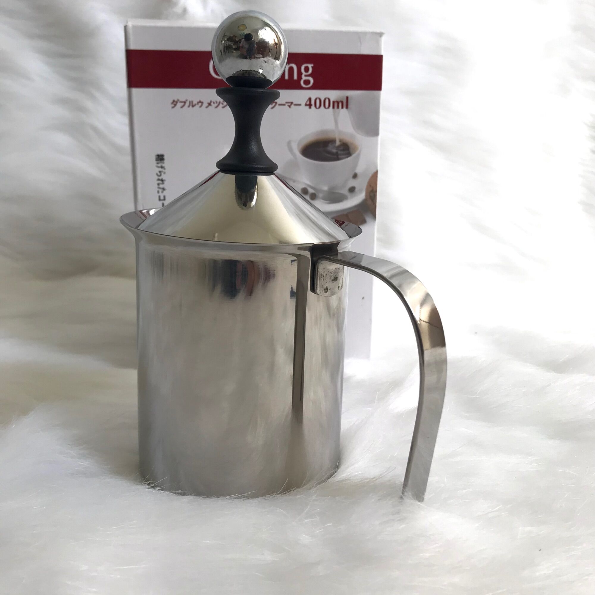 Ca Đánh Sữa Lạnh Latte Inox 400ml