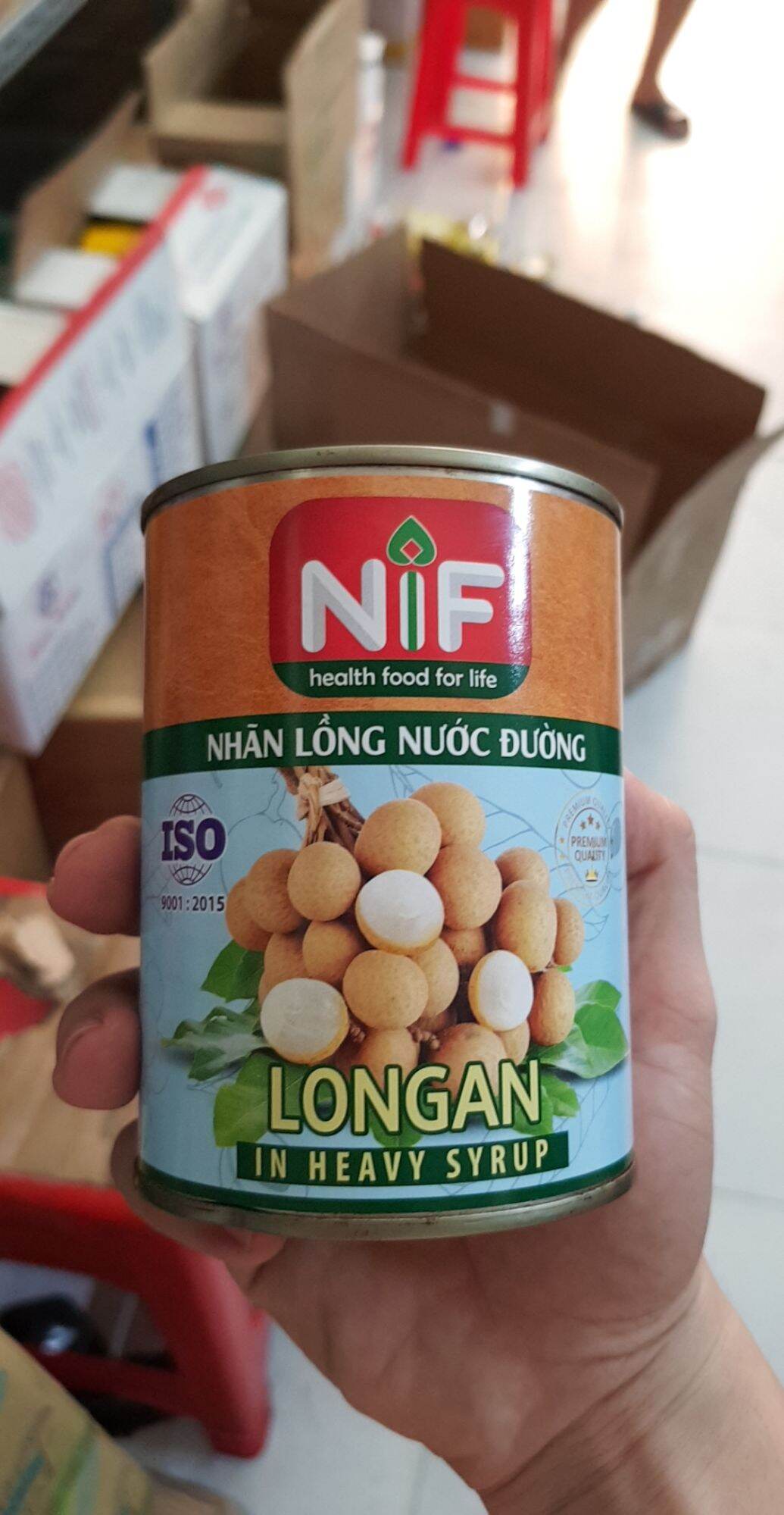 Nhãn lồng ngâm nước đường nif lon 560gr