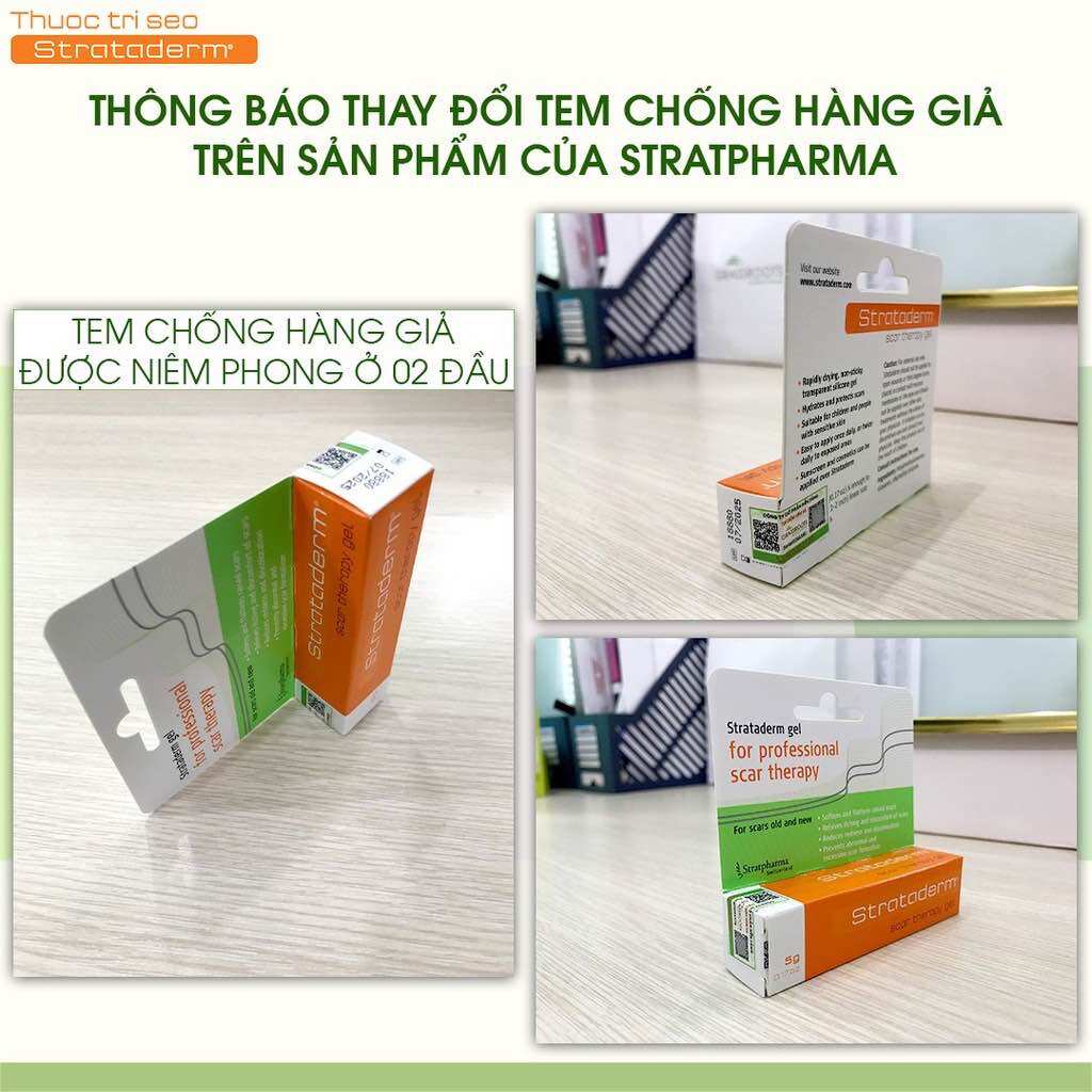 Gel mờ sẹo strataderm 5gr Thụy Sỹ