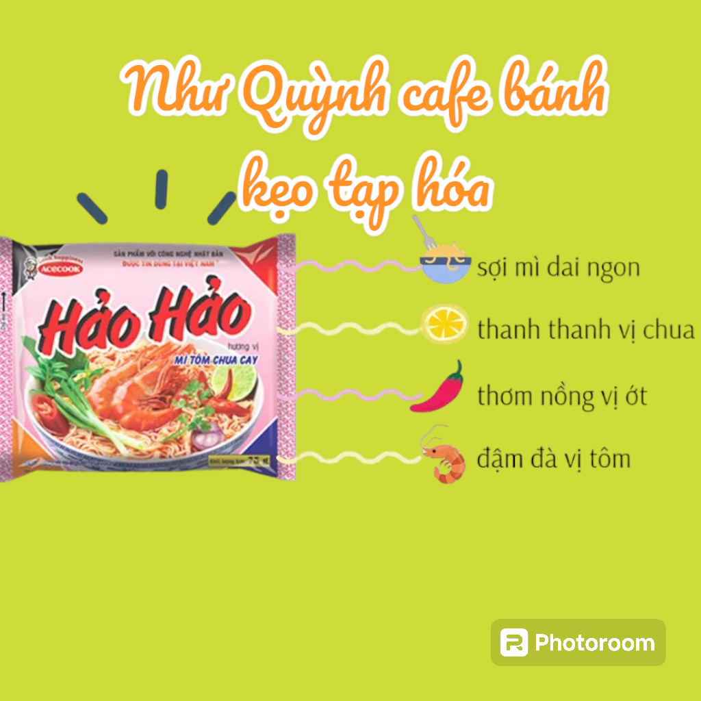 combo 10 gói mì hảo hảo tôm chua cay
