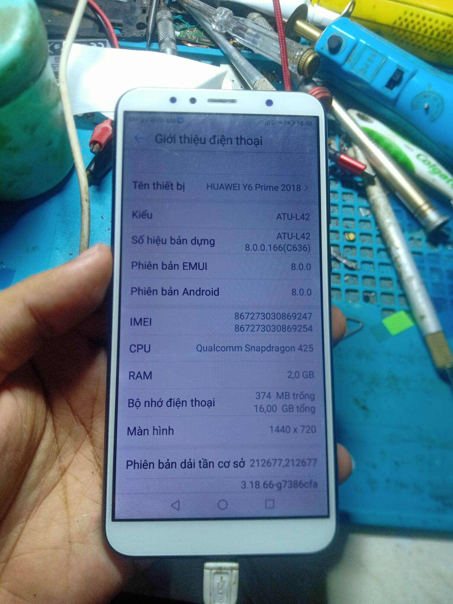 Xac huawei y6 prime 2018 ram 2/16g