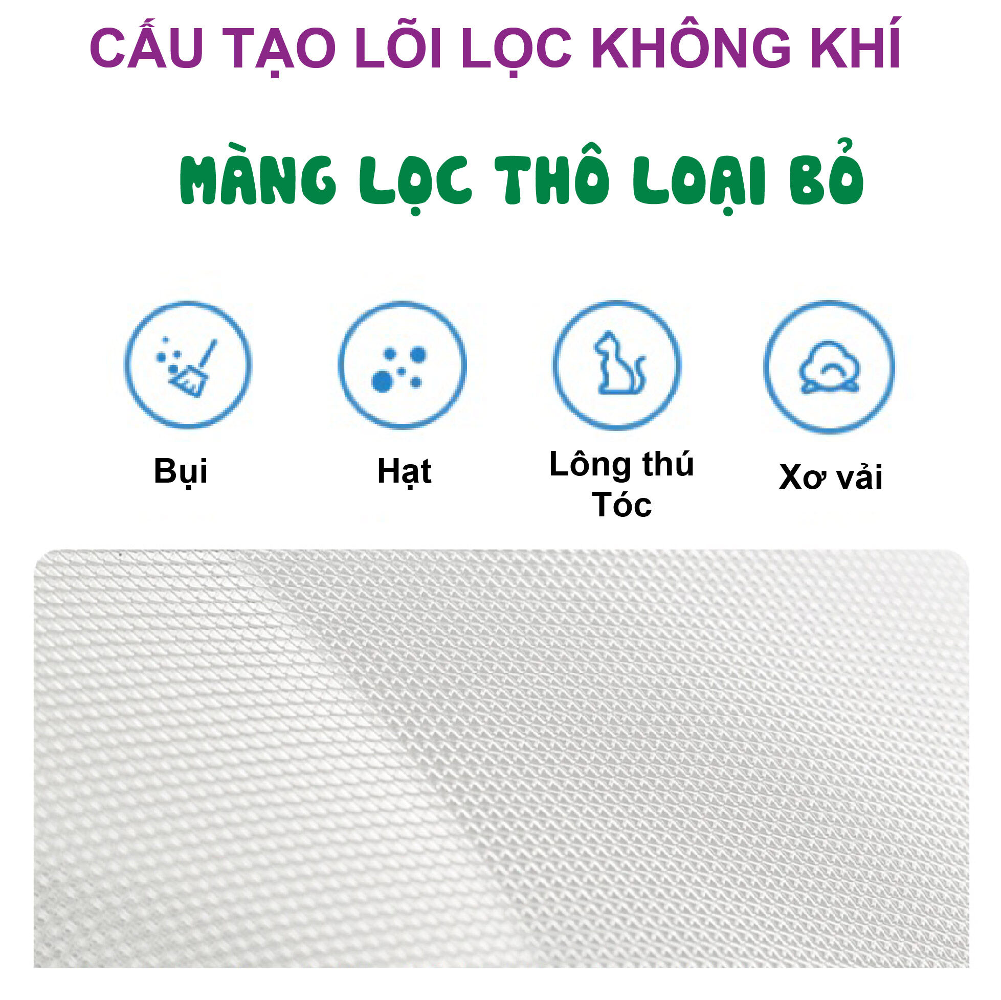 Lõi Lọc Không Khí tương thích máy Levoit Core 300, Levoit core 300S, Levoit Core P350, Levoit core 300-RAC | Lõi lọc không khí lọc bụi, lọc mùi chất lượng cao