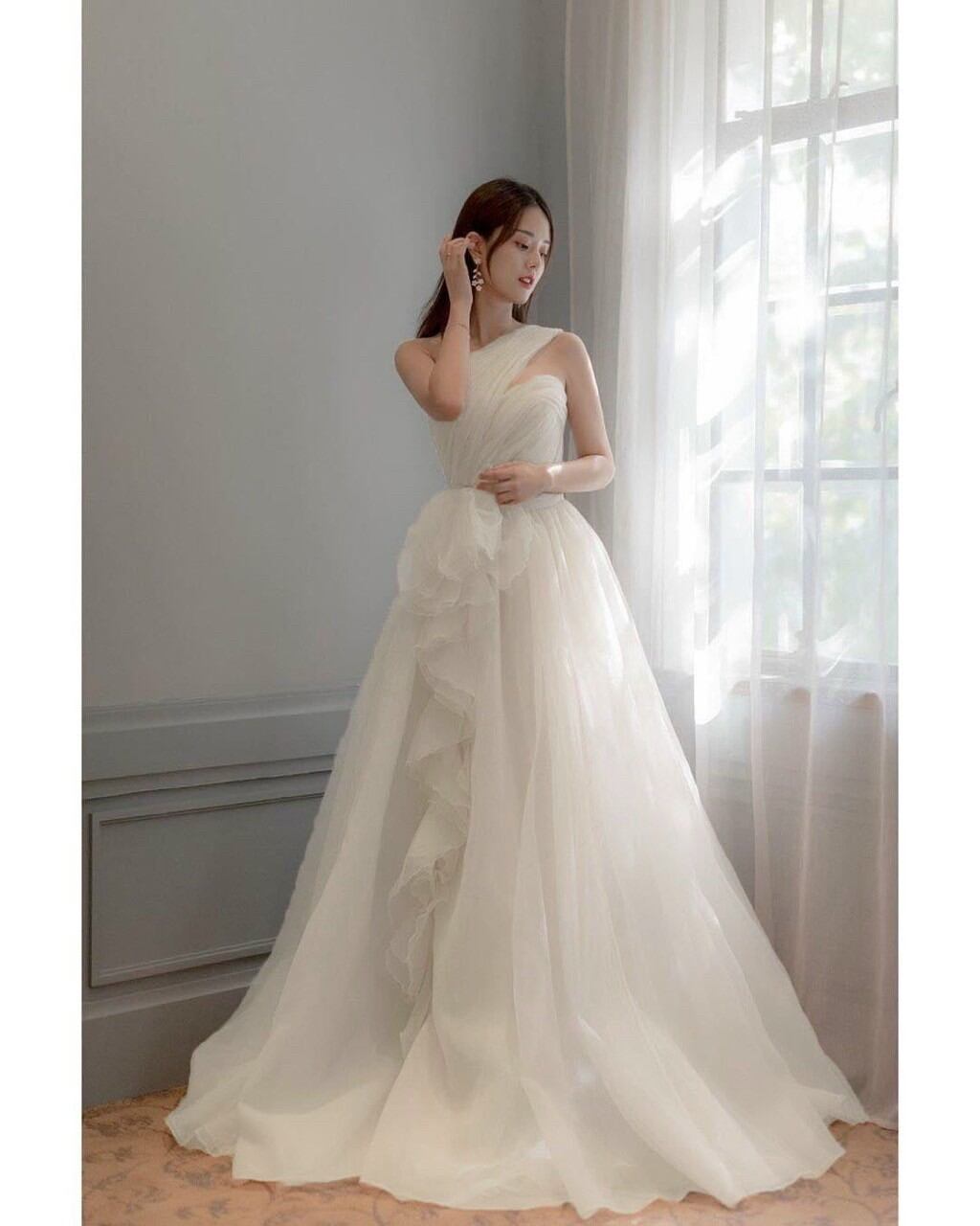 ĐẦM 1VAI XẾP LY  PHỐI BÈO