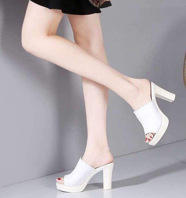 Dép cao gót bản đắp chéo