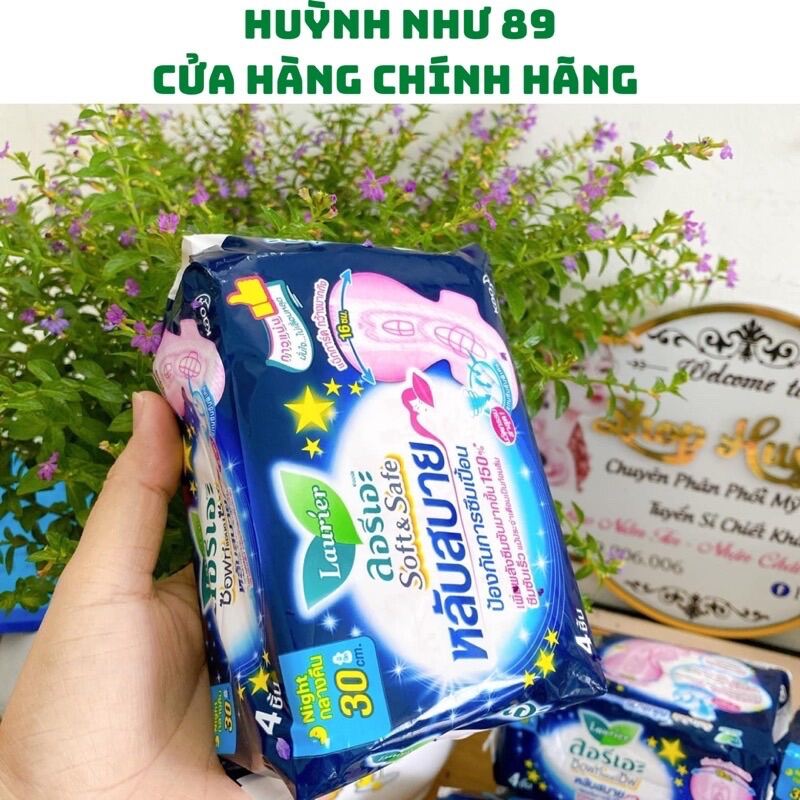 chính hãng Băng Vệ Sinh Laurier Soft &Safe Ban Đêm Thái Lan bịch 4 miếng