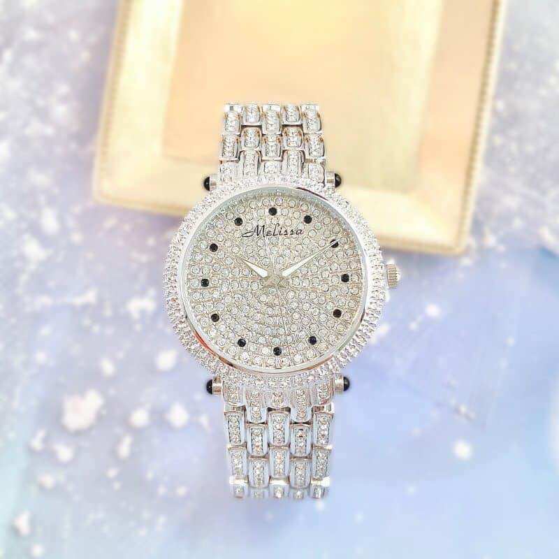 [HCM]Đồng hồ nữ Melissa dây full đá mặt 36mm
