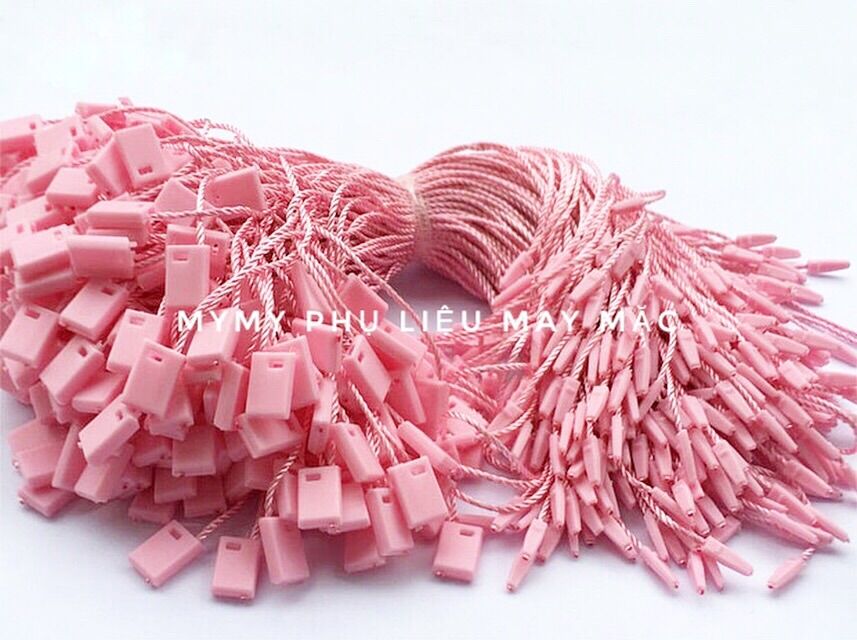 Dây treo nhãn mác quần áo thời trang - Hồng