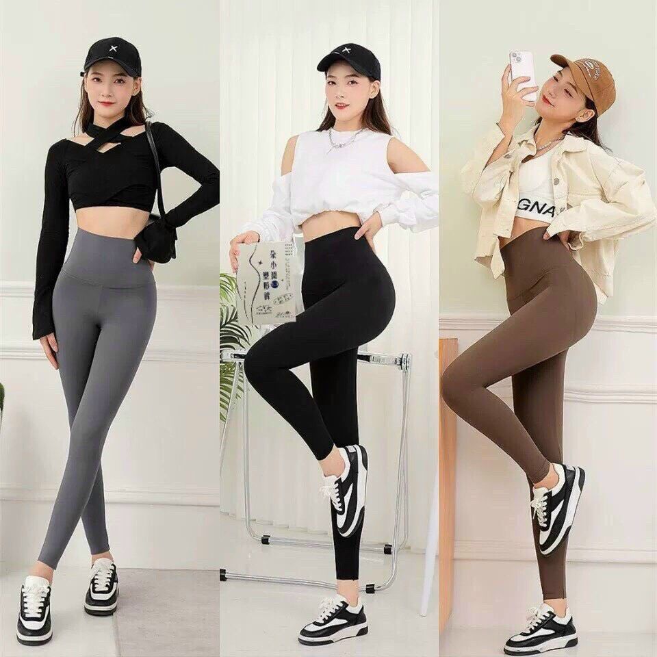 Quần legging cạp siêu cao, gen bụng, gen mông tôn dáng
