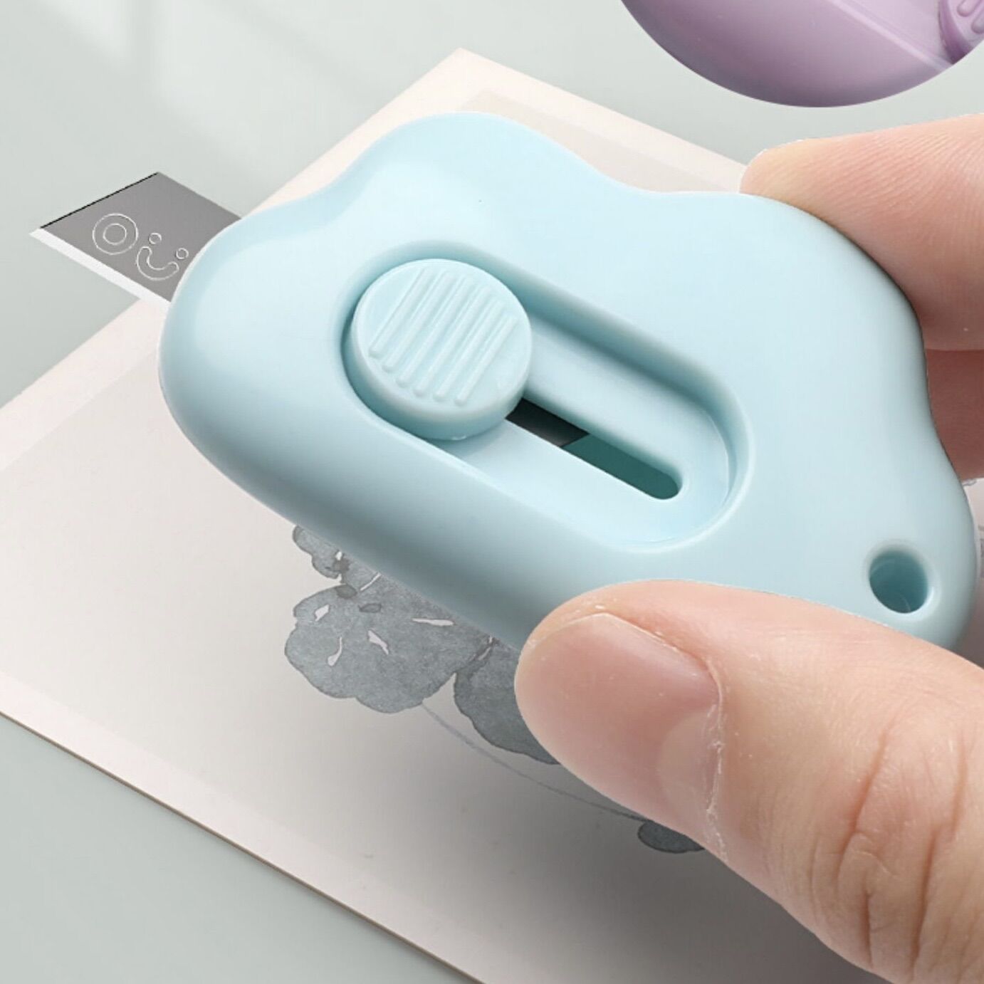 Dao Rọc Giấy Hình Đám Mây Dễ Thương Mini (Làm Móc Khóa)